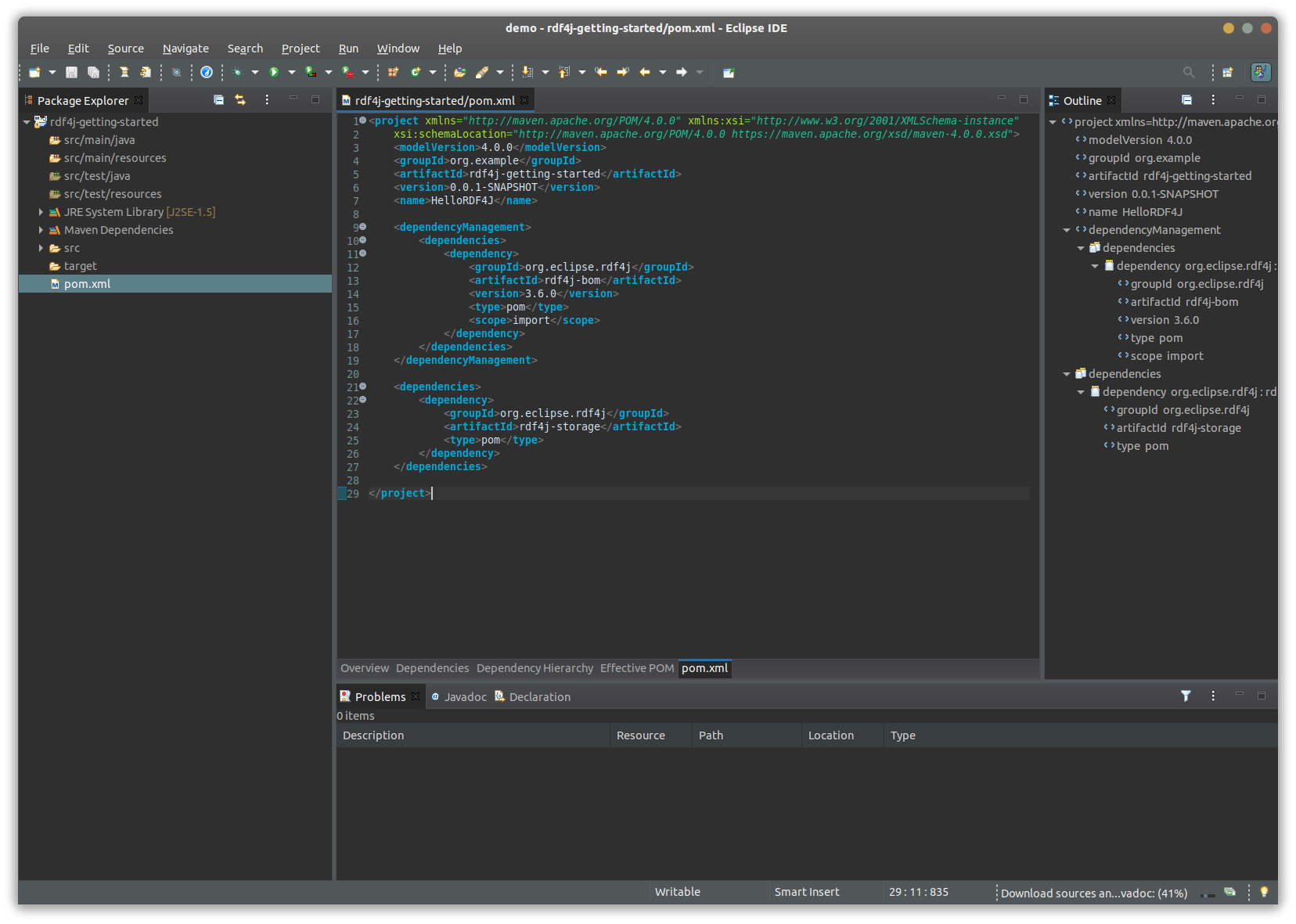 The RDF4J dependencies