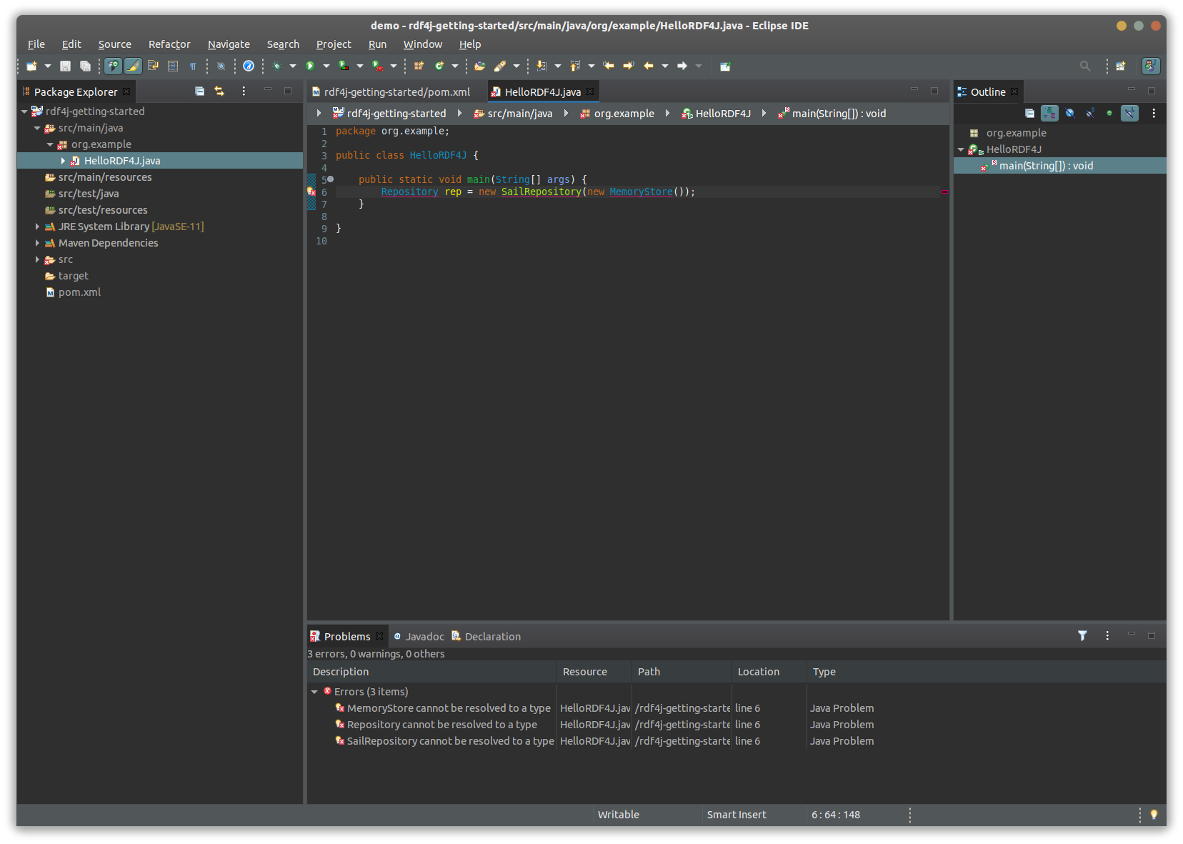 Red lines in the editor